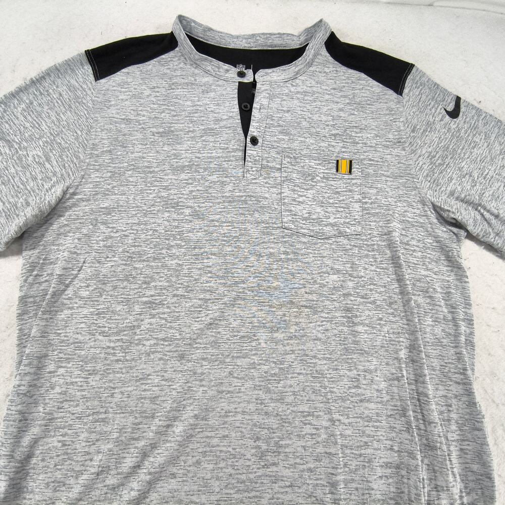 Nike NFL Pittsburgh Steelers Casual Graphic Football T Shirt Mens Size M Gray